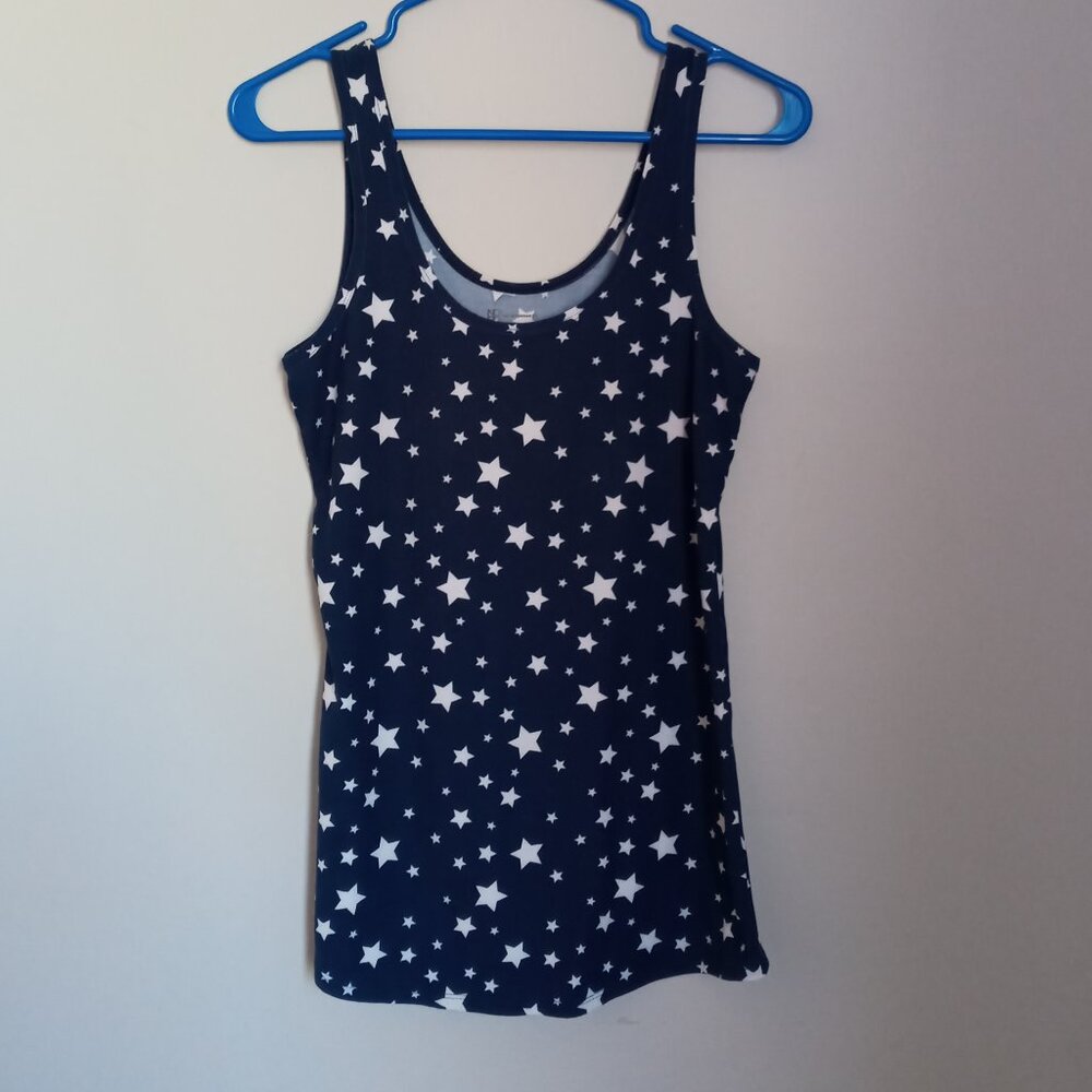 Womens tank blue with stars